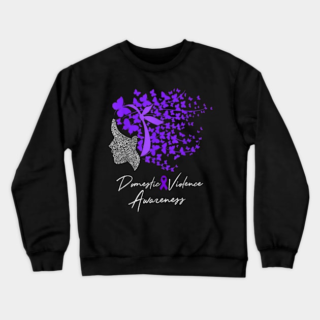 Domestic Violence Awareness Crewneck Sweatshirt by sevalyilmazardal